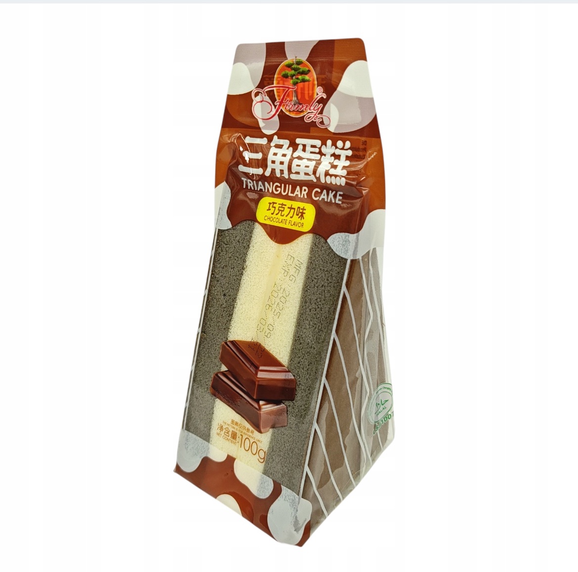 trójkątne ciastko gąbka o smaku czekolady 100g 