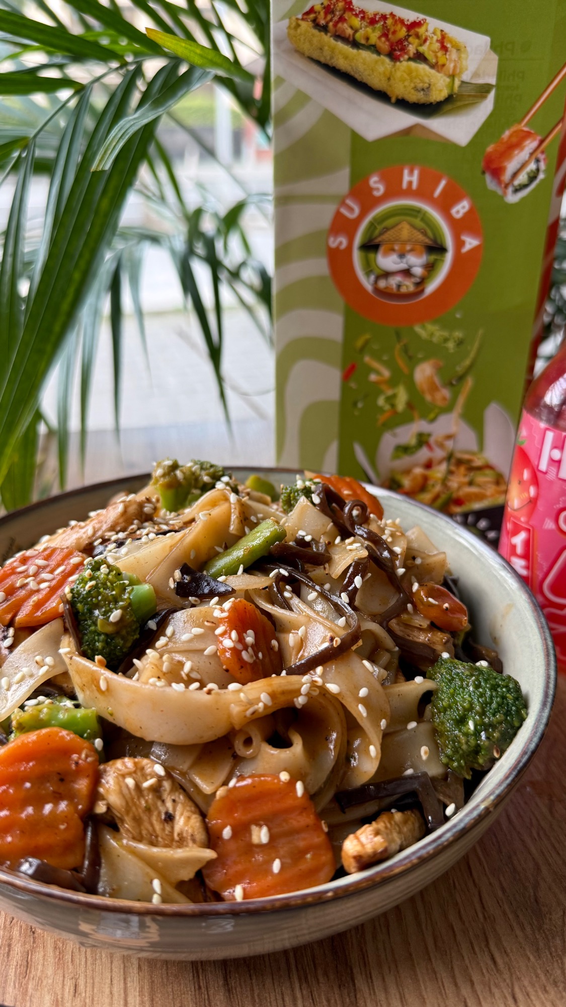 Makaron ryżowy z kurczakiem