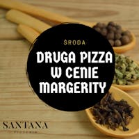 Środa - Przy zakupie pizzy gigant, druga w cenie margherity
