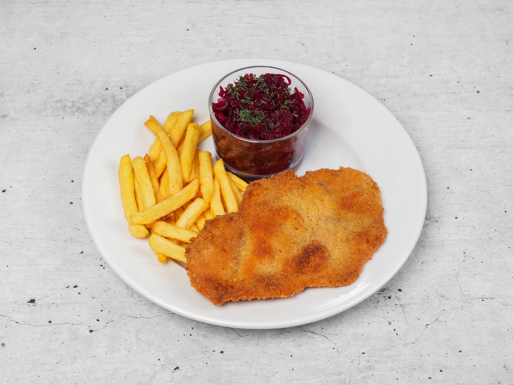 Kotlet schabowy z jajkiem sadzonym 