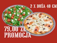 Dwie dowolne pizze 40 cm z menu 