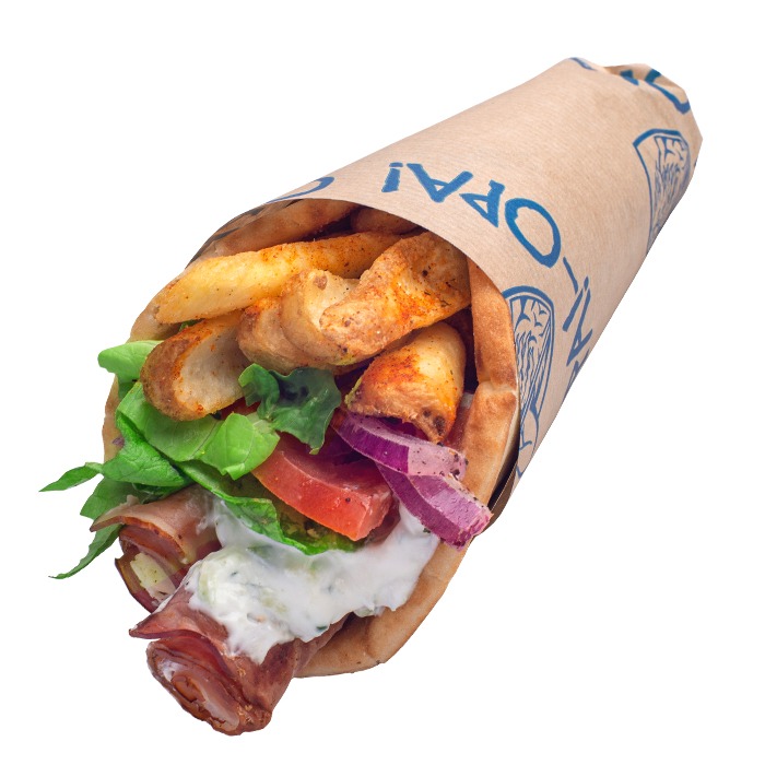 Meniu Frigărui de pui cu bacon pită medie