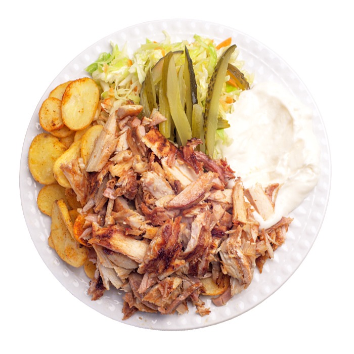 Meniu Shaorma la farfurie 