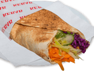 Kebab wegetariański lawasz