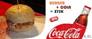 Kebab burger + Coca Cola 0,5l