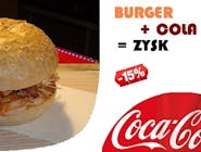Kebab burger + Coca Cola 0,5l
