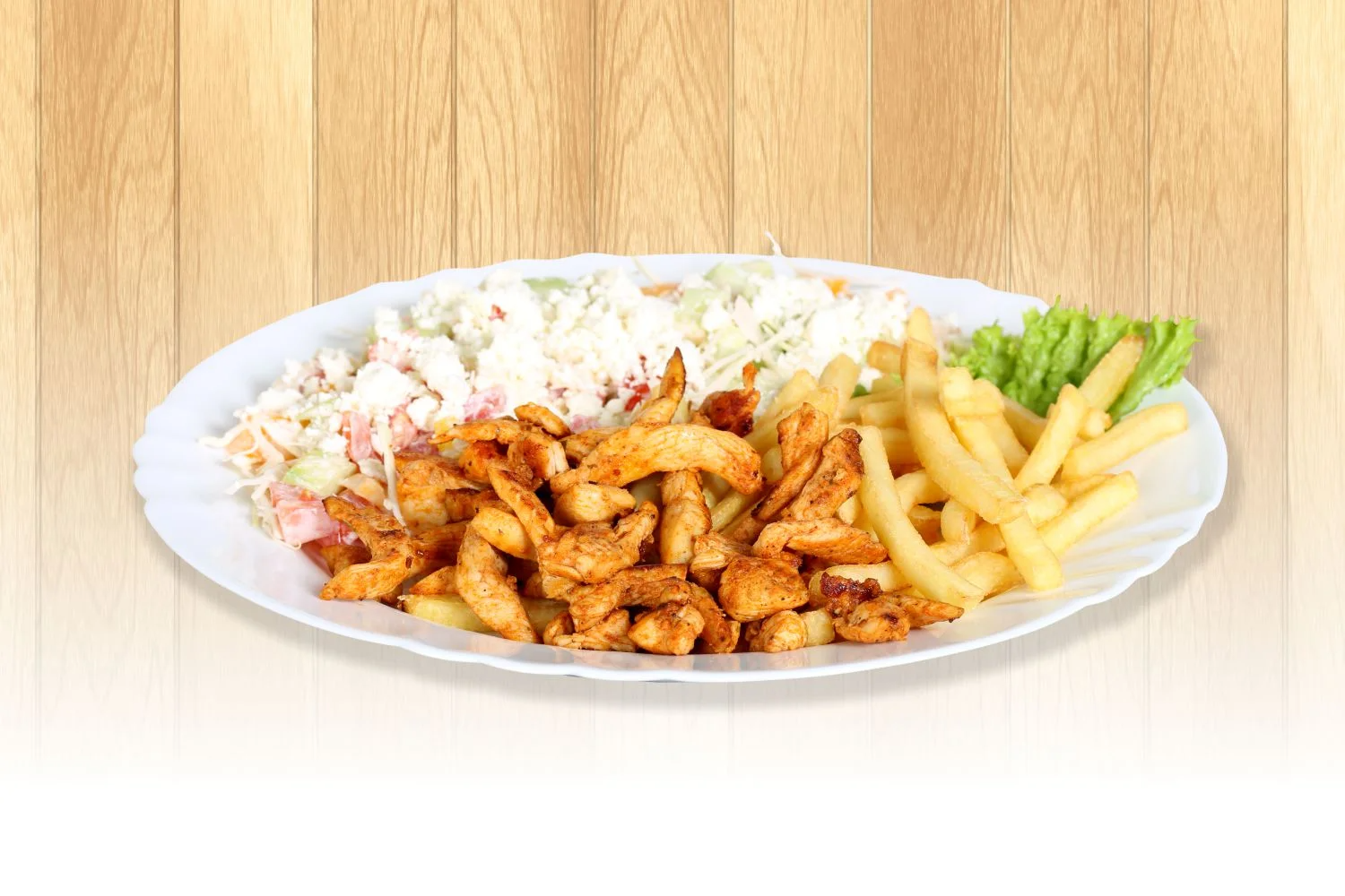 Gyros tanier so šopským šalátom