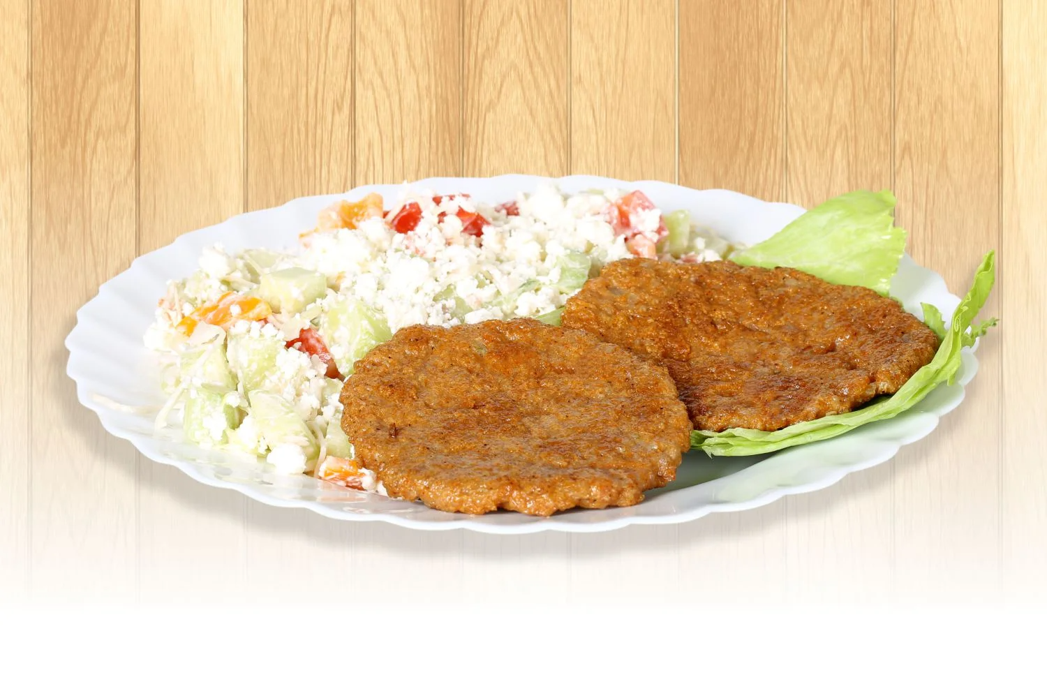 Pleskavica so šopským šalátom