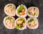 12. FUTOMAKI WITH GRILLED SALMON IN SOYBEAN PAPER