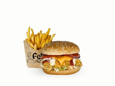 Cheese Felix Burger + frytki