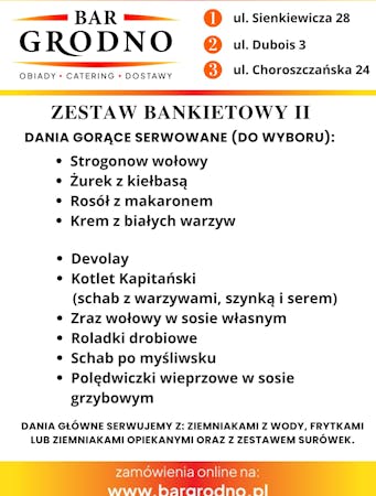 ZESTAW BANKIETOWY II