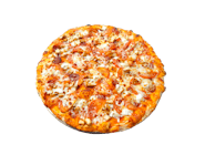 Pizza Chorizo (salsa pom., ser mix cheddar, mozzarella)