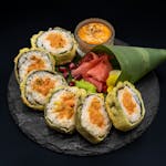 Salmon tartare in tempura