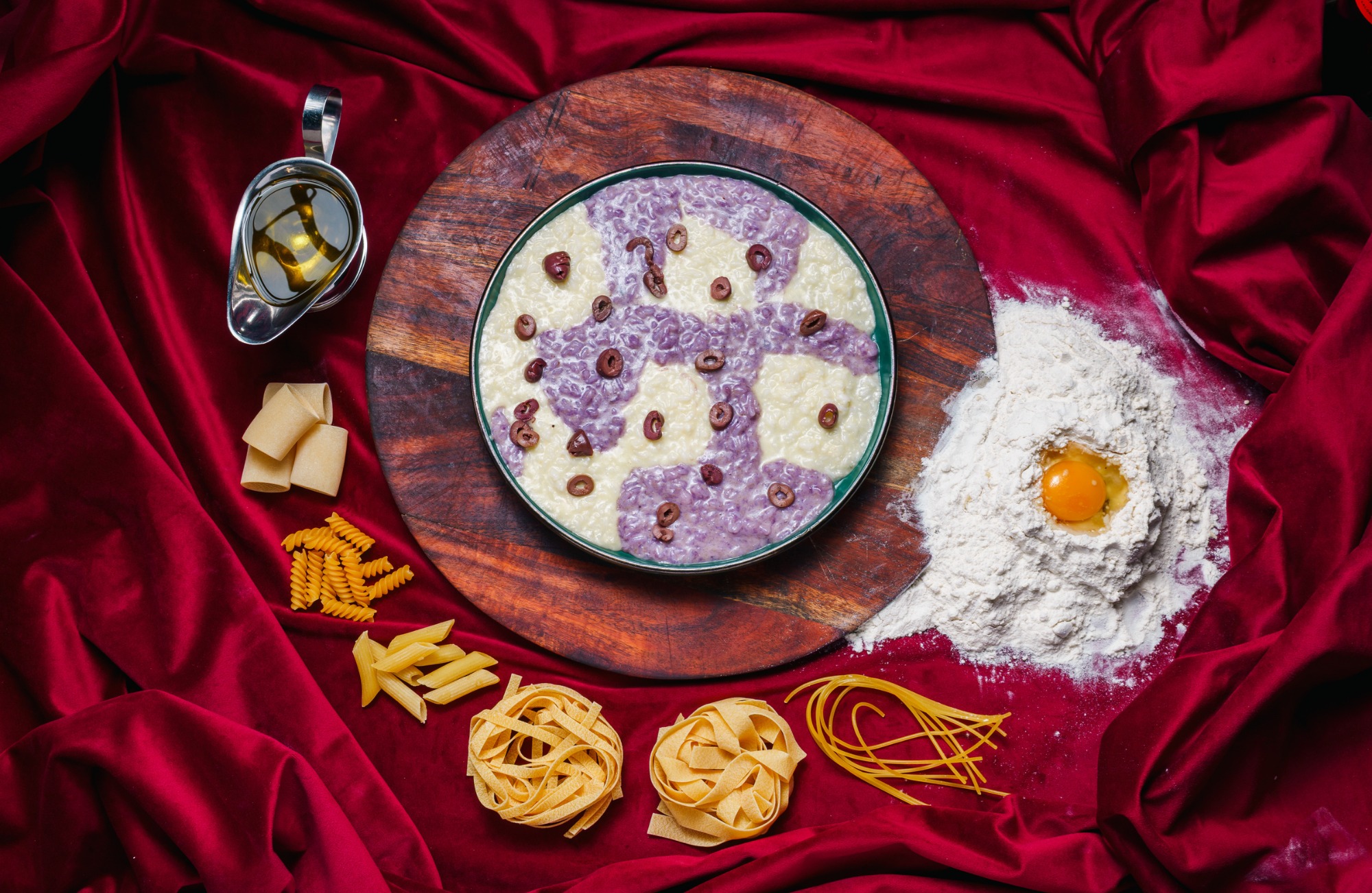 Risotto mirtilo e taleggio