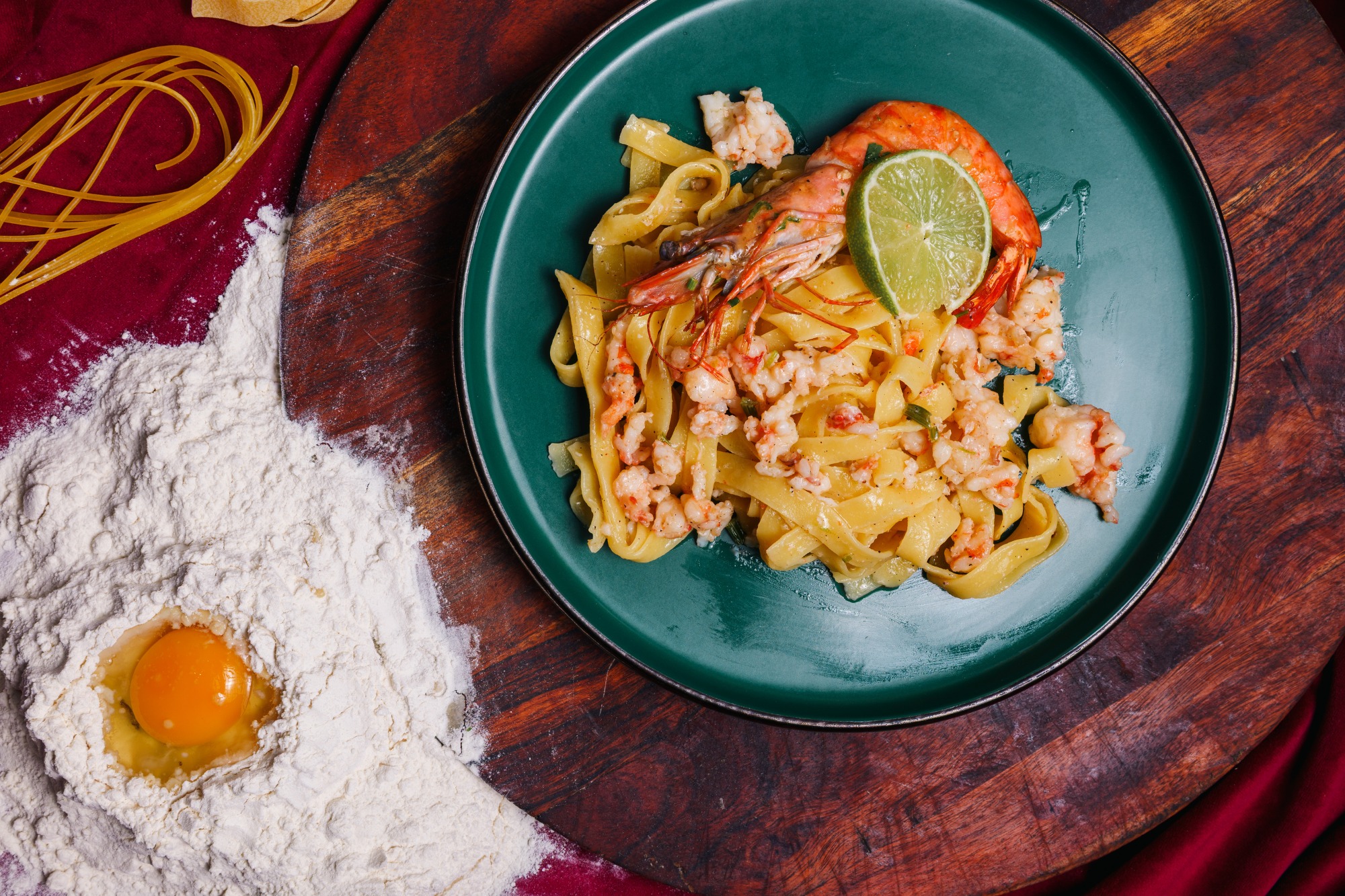 Linguine al gambero e lime