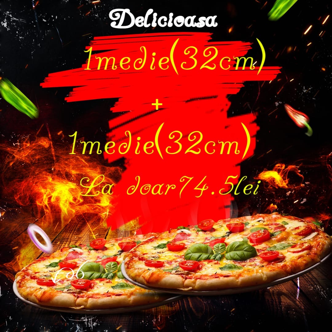 1 x Pizza medie + 1 Pizza medie