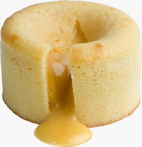 Lava cake cu ciocolată albă 