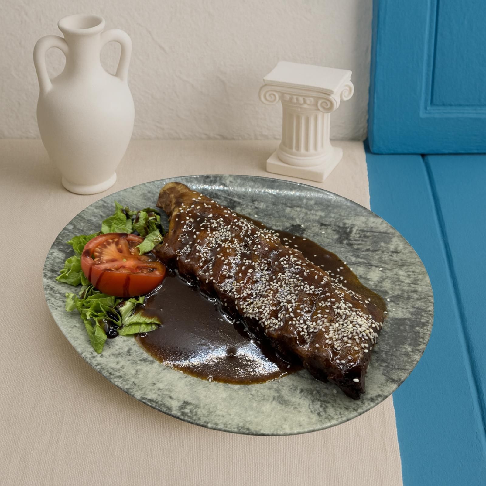 Costite de porc in sos barbeque ( 450g )