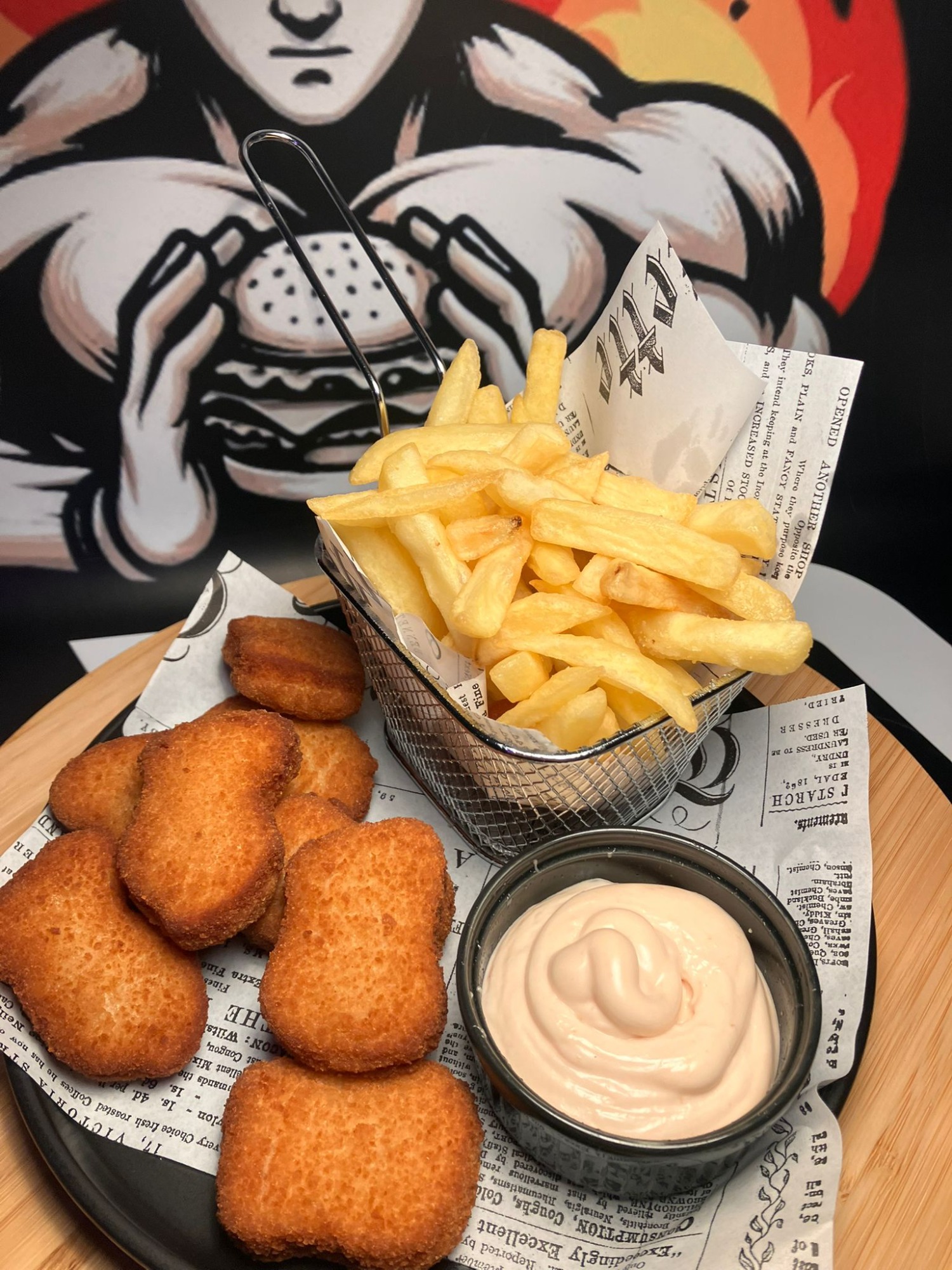 Nuggets cu cartofi și sos Sayan