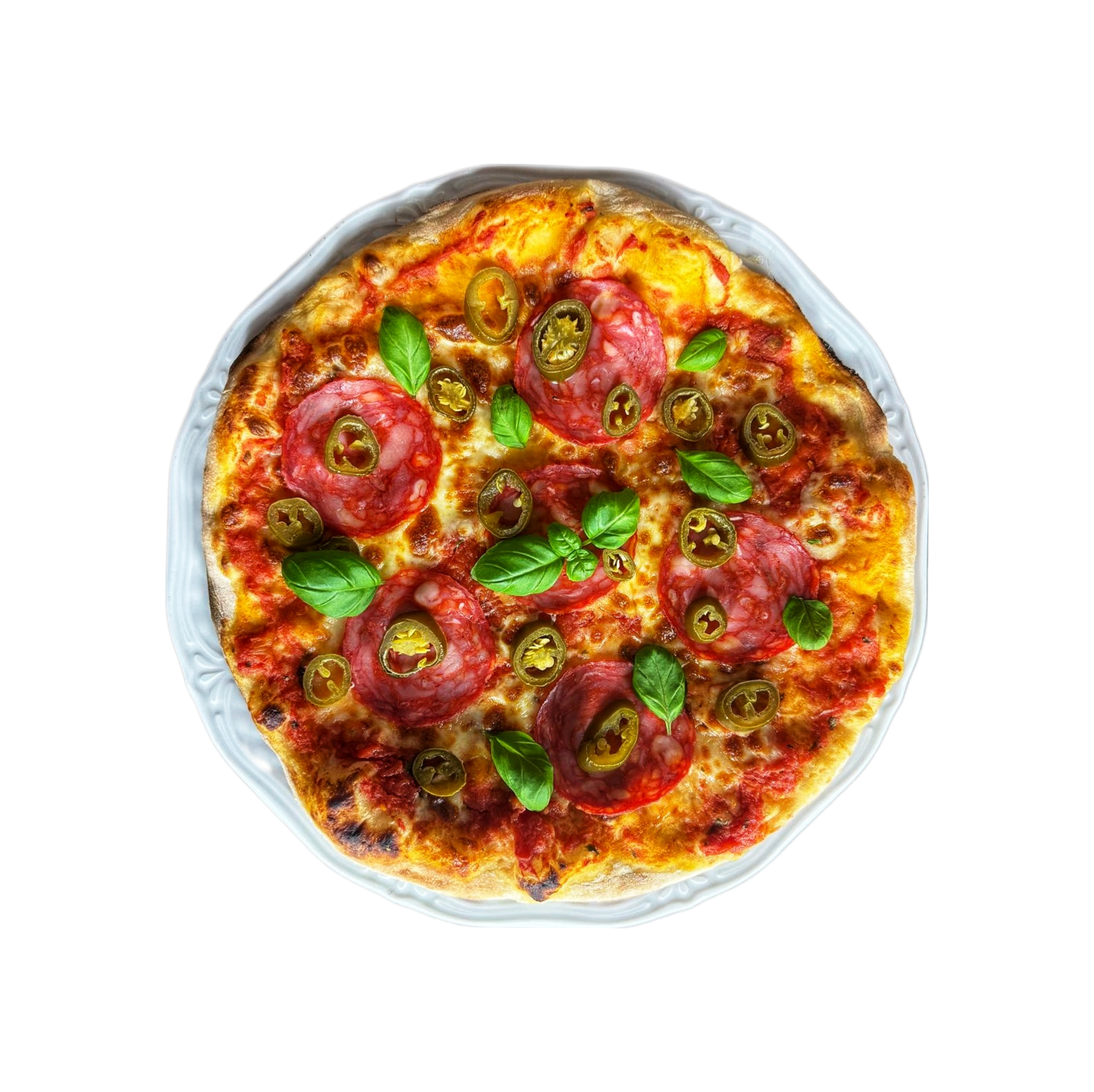 Pizza włoska z salami Spianata