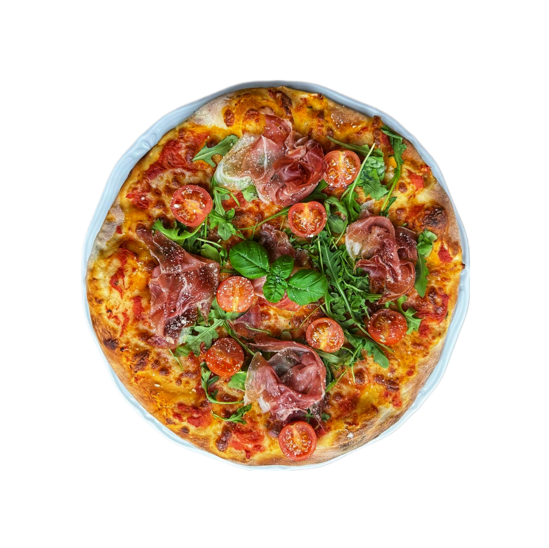 Pizza włoska z szynką Prosciutto