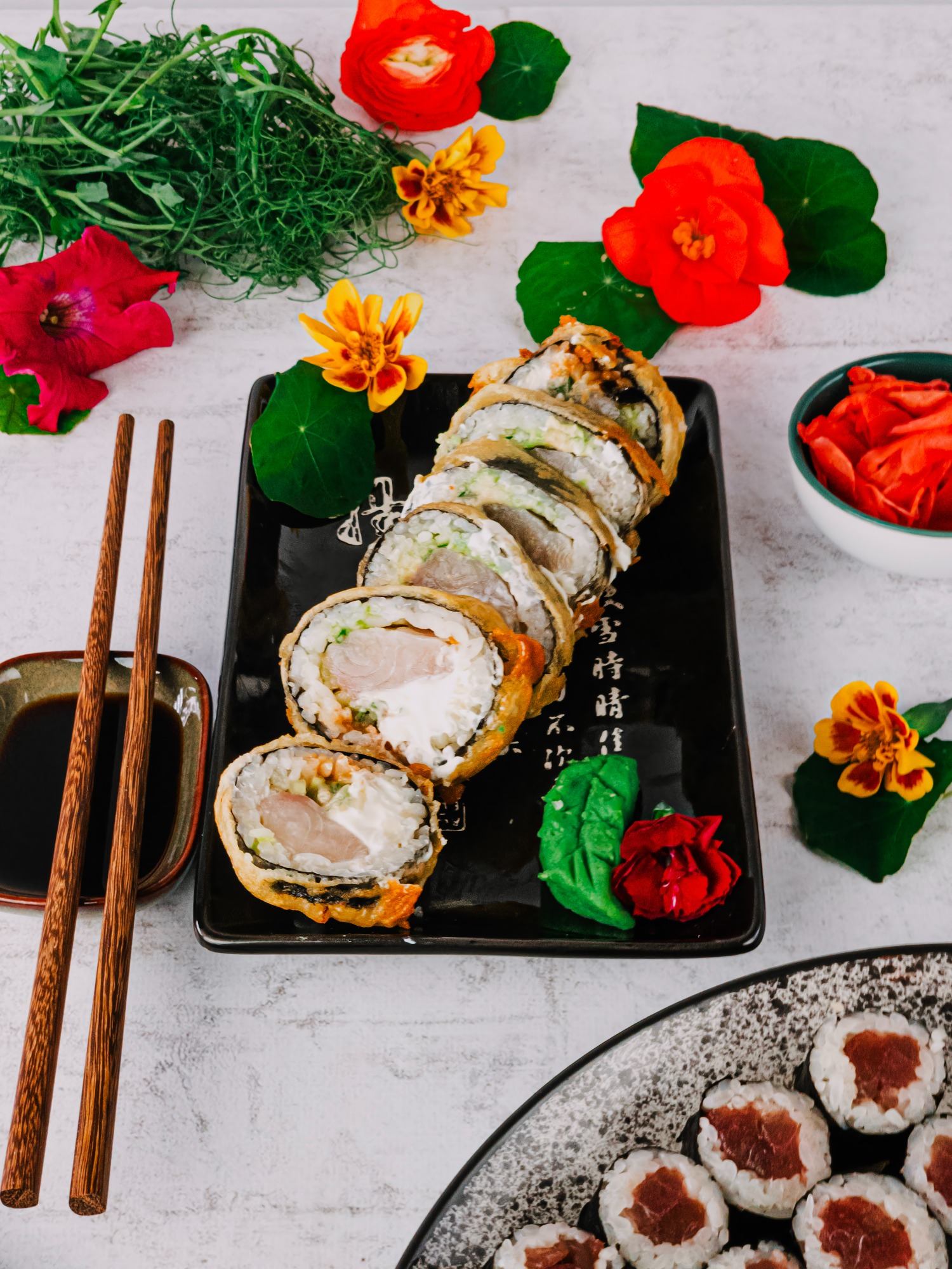 Futomaki z Tilapią w tempurze