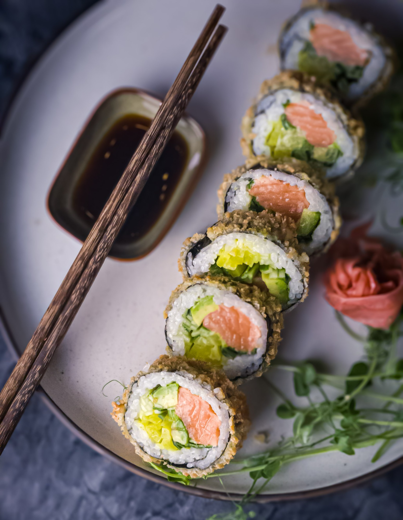 Futomaki z Łososiem w panko