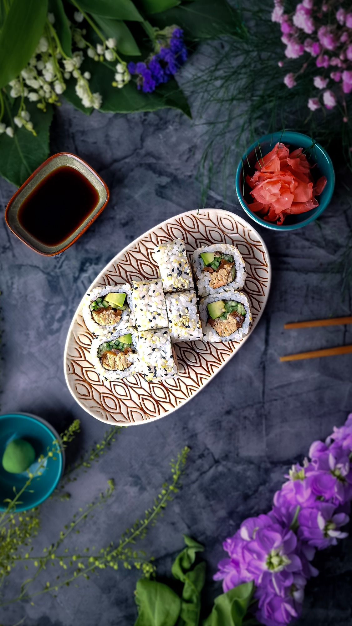 California z grillowanym łososiem