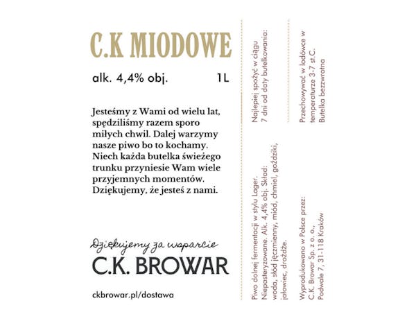 C.K. Miodowe, PET 1l