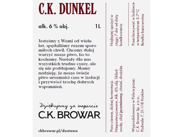 C.K. Dunkel PET 1l