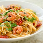 Spaghetti  Aglio Olio  cu creveti  450g