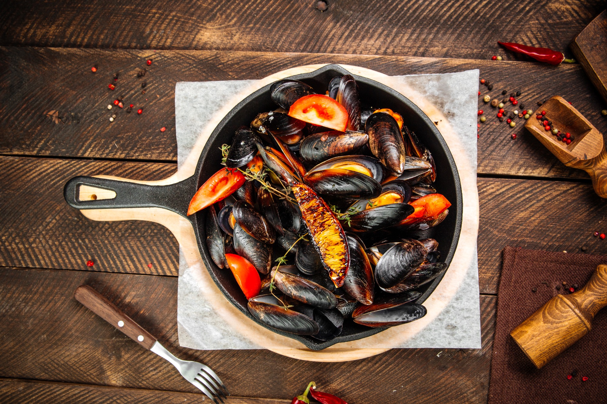 Małże z patelni