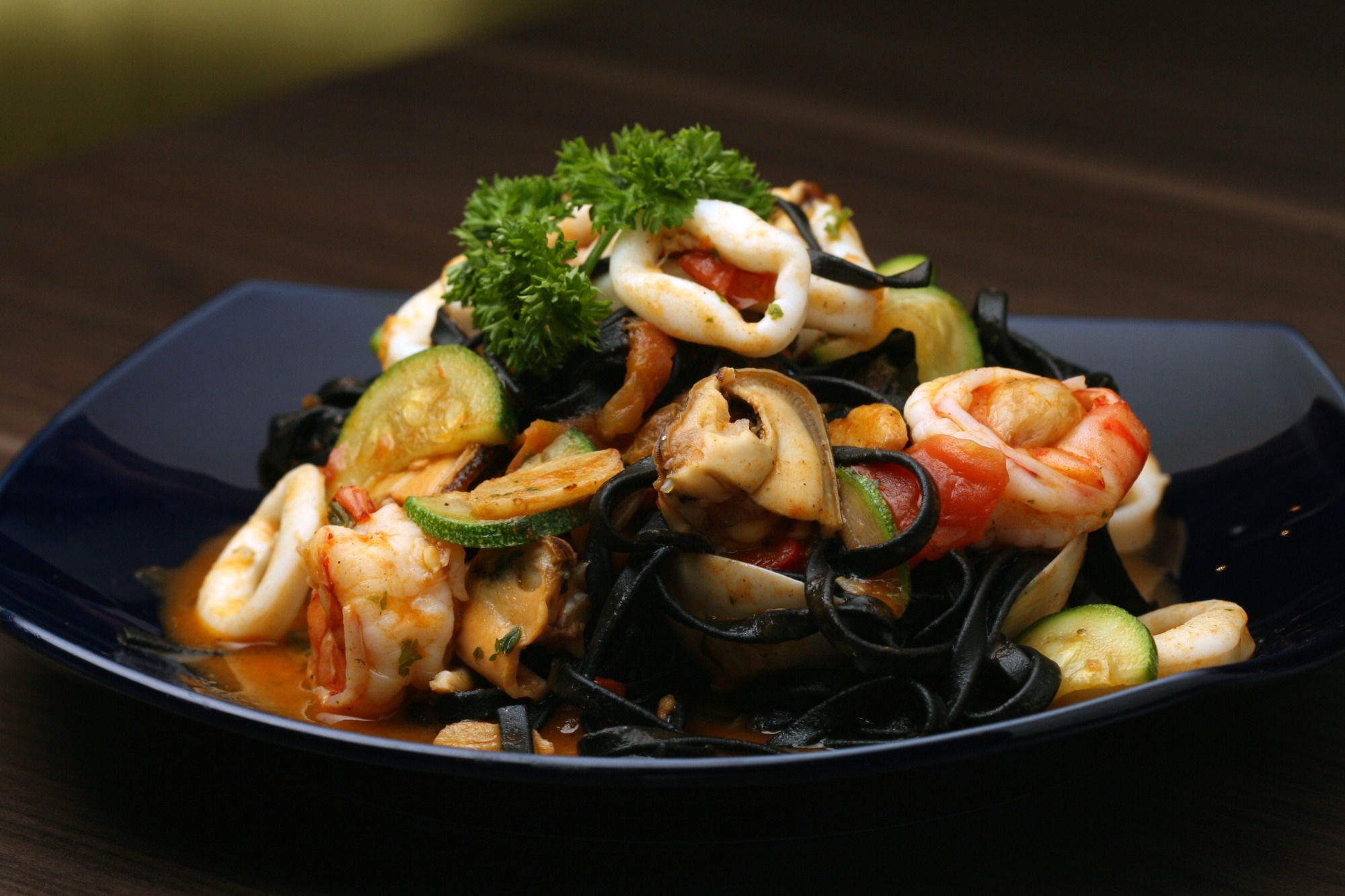 Spaghetti z owocami morza