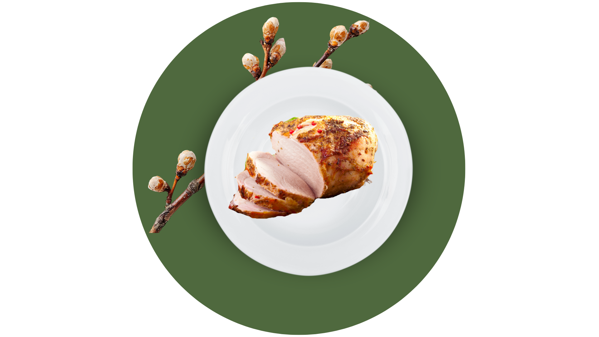 Pieczeń z szynki wieprzowej.w