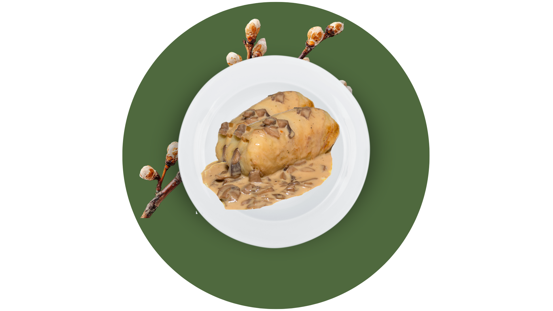 Gołąbki w sosie grzybowym.w