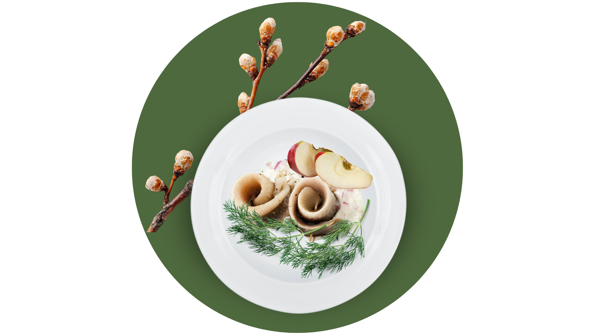 Śledzie w śmietanie z cebulą i jabłkiem.w