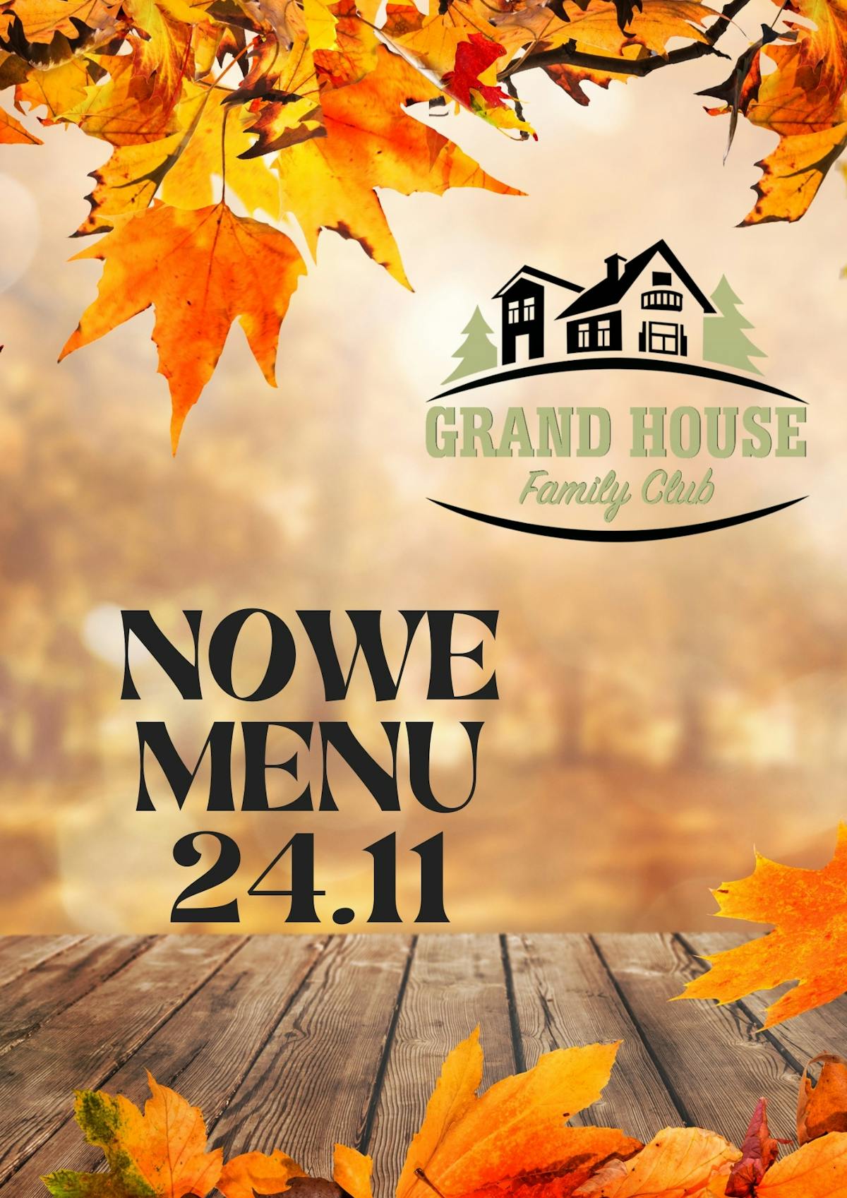 NOWE MENU! 24 LISTOPAD