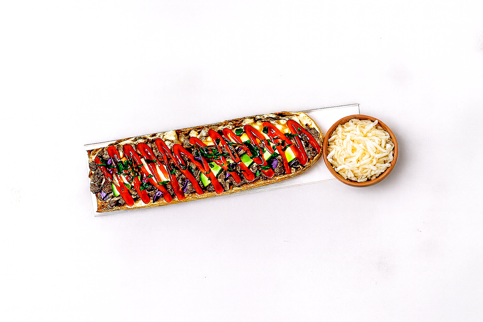 Zapiekanka M ok. 25cm z kebabem gyros