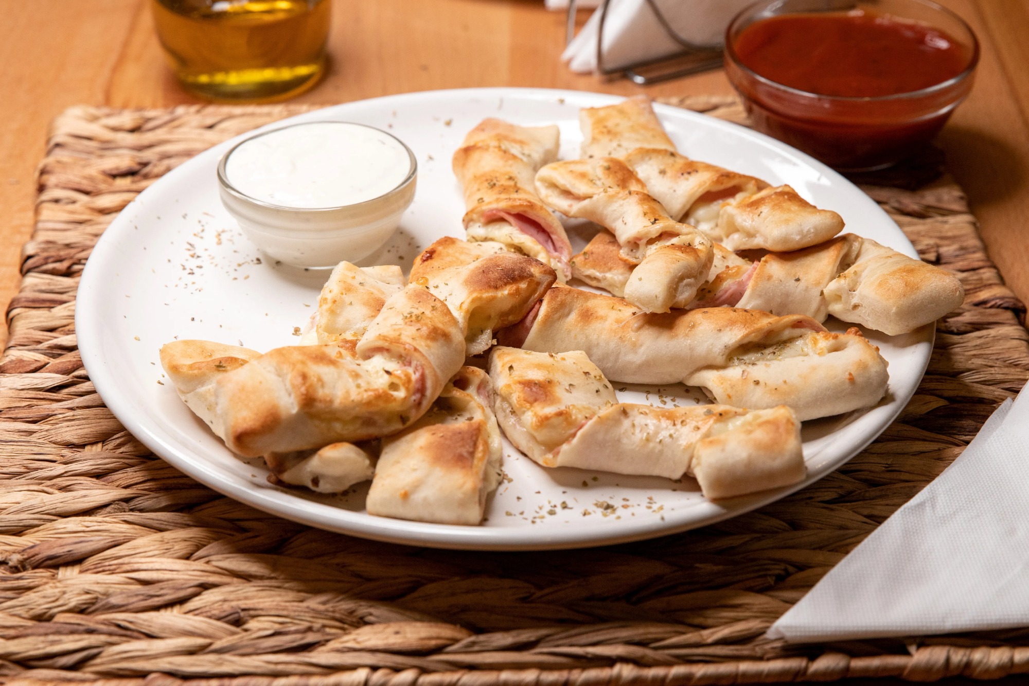 Baghete cu șuncă și cașcaval