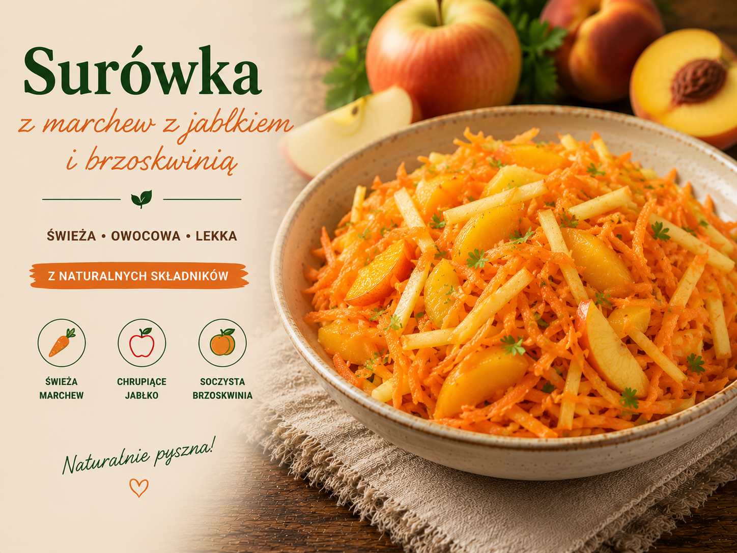 Marchew z jabłkiem i brzoskwinią 150g