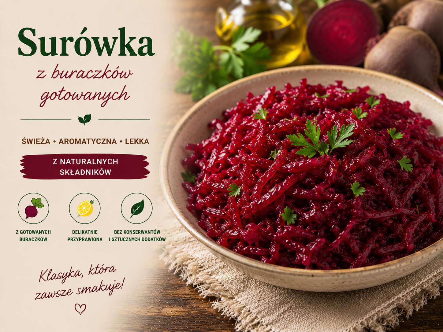 Sałatka z gotowanych buraczków  150g