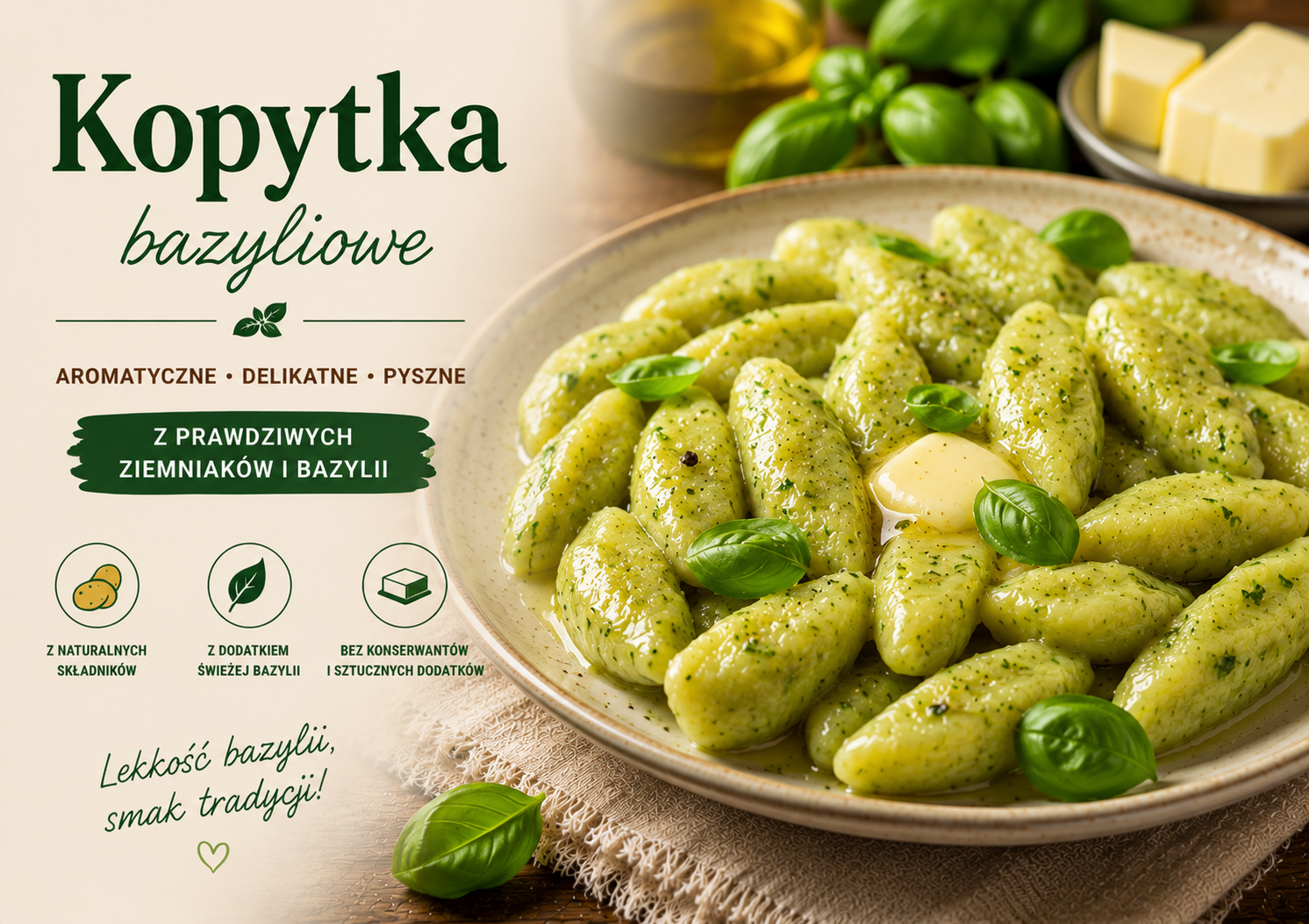 Kopytka bazyliowe