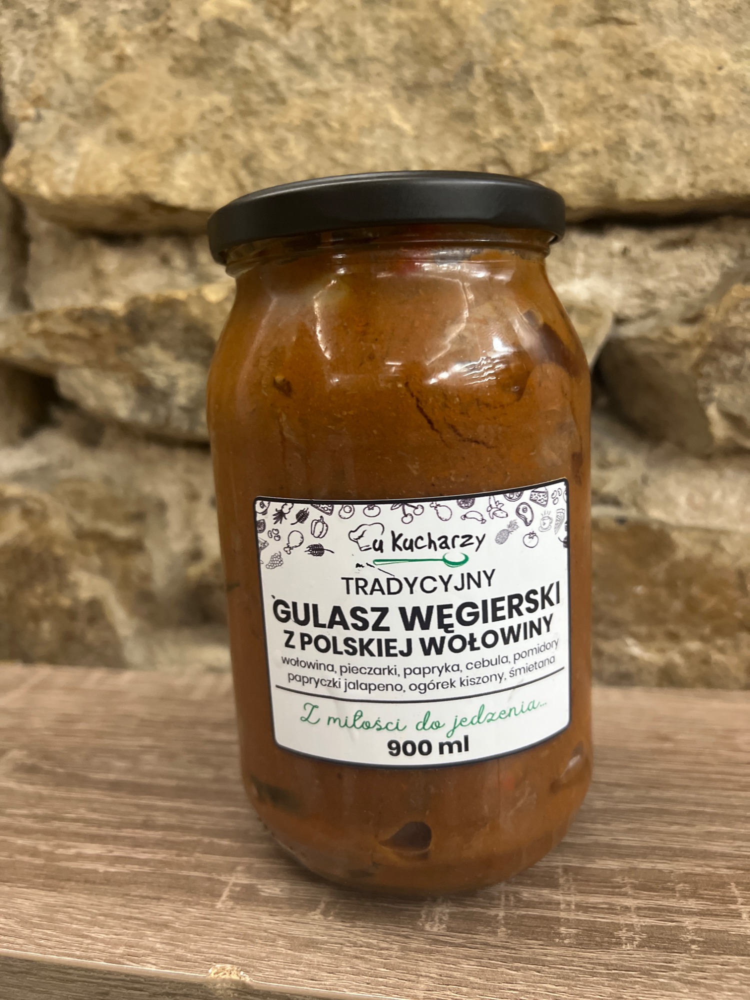 Gulasz węgierski – 900 ml (słoik)