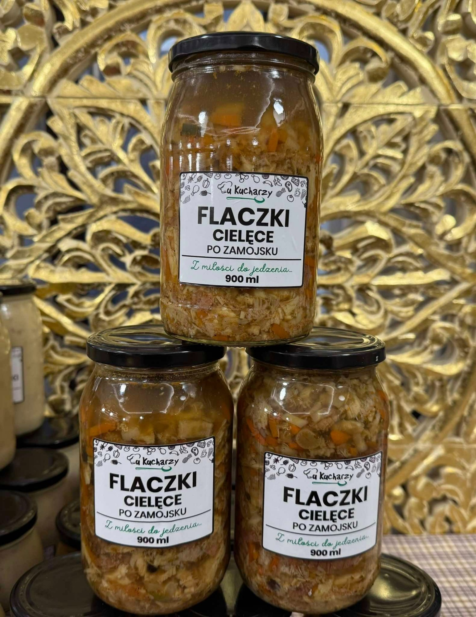 FLACZKI WOŁOWE PO ZAMOJSKU SŁOIK 900ML 