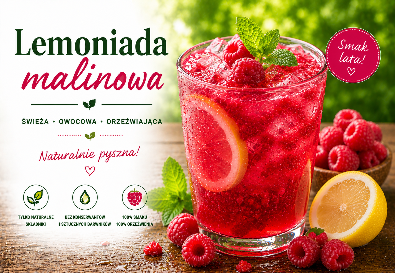 Lemoniada malinowa 0,5