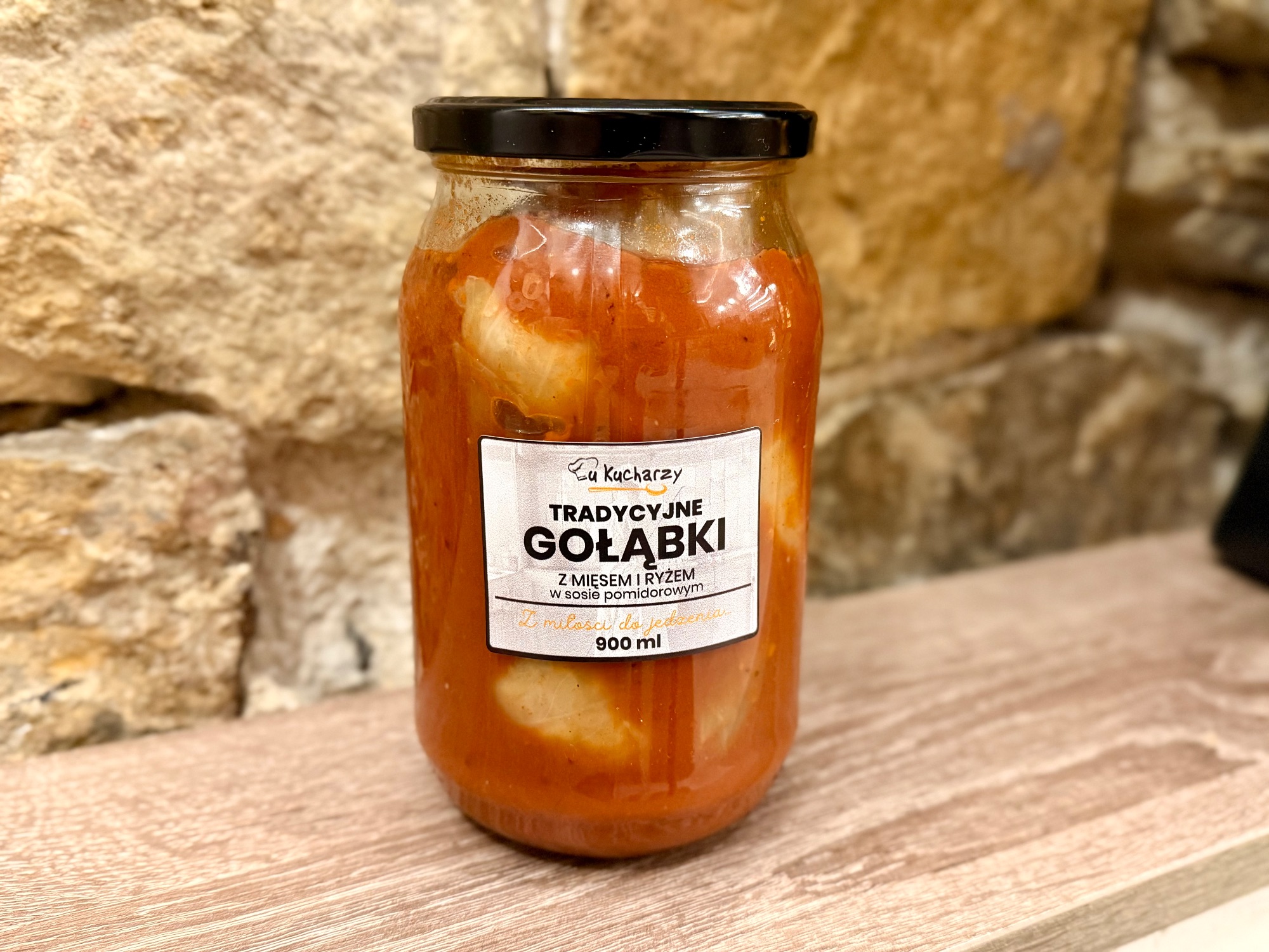 Domowe gołąbki w sosie pomidorowym – 900 ml (słoik)
