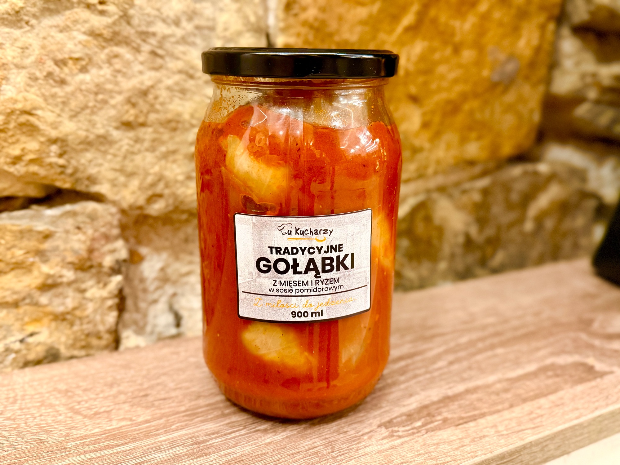 DOMOWE GOŁABKI W SOSIE POMIDOROWYM  SŁOIK 900ML