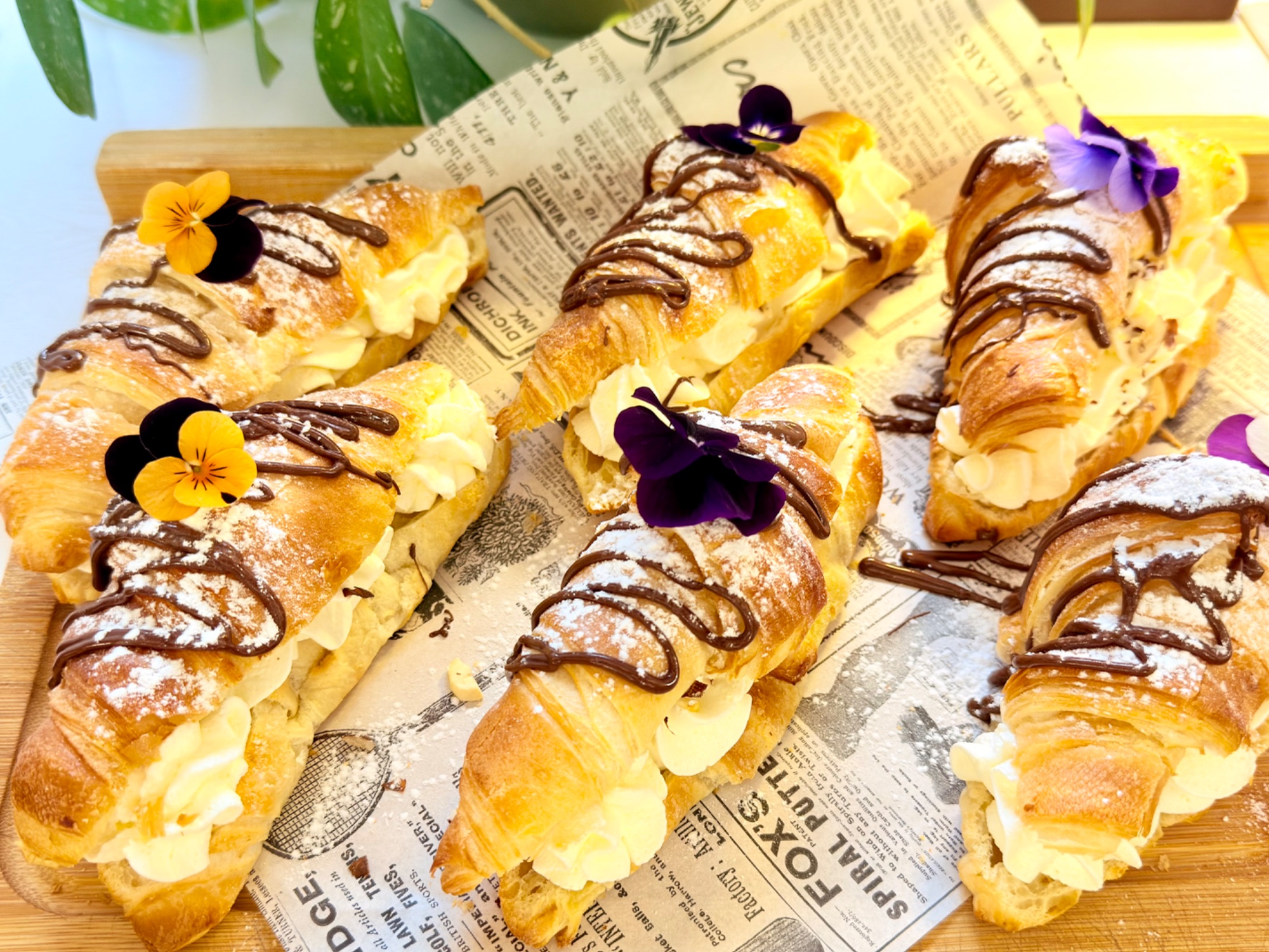 Deser dnia !!! Croissant z kremem mascarpone  