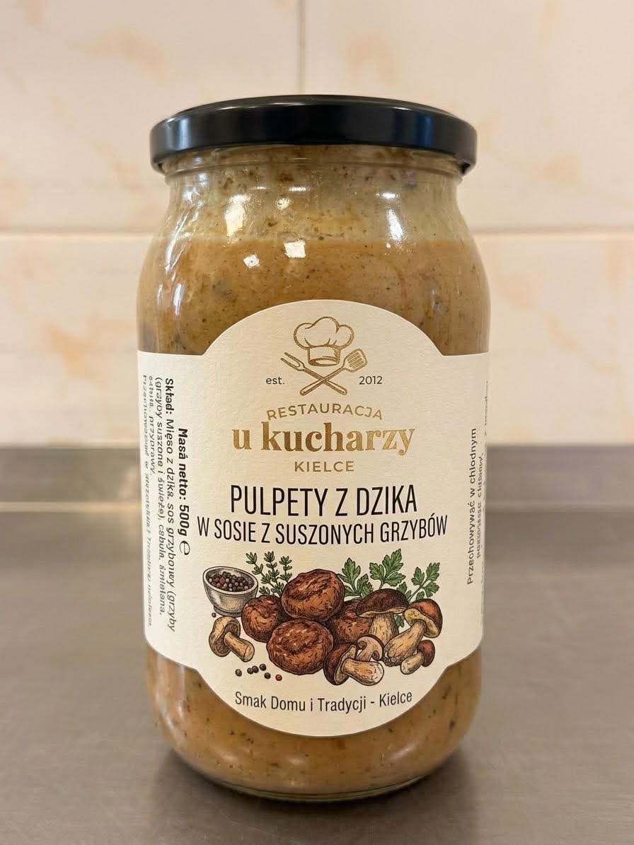PULPETY Z DZIKA SŁOIK 900 ML ( 8 szt. )