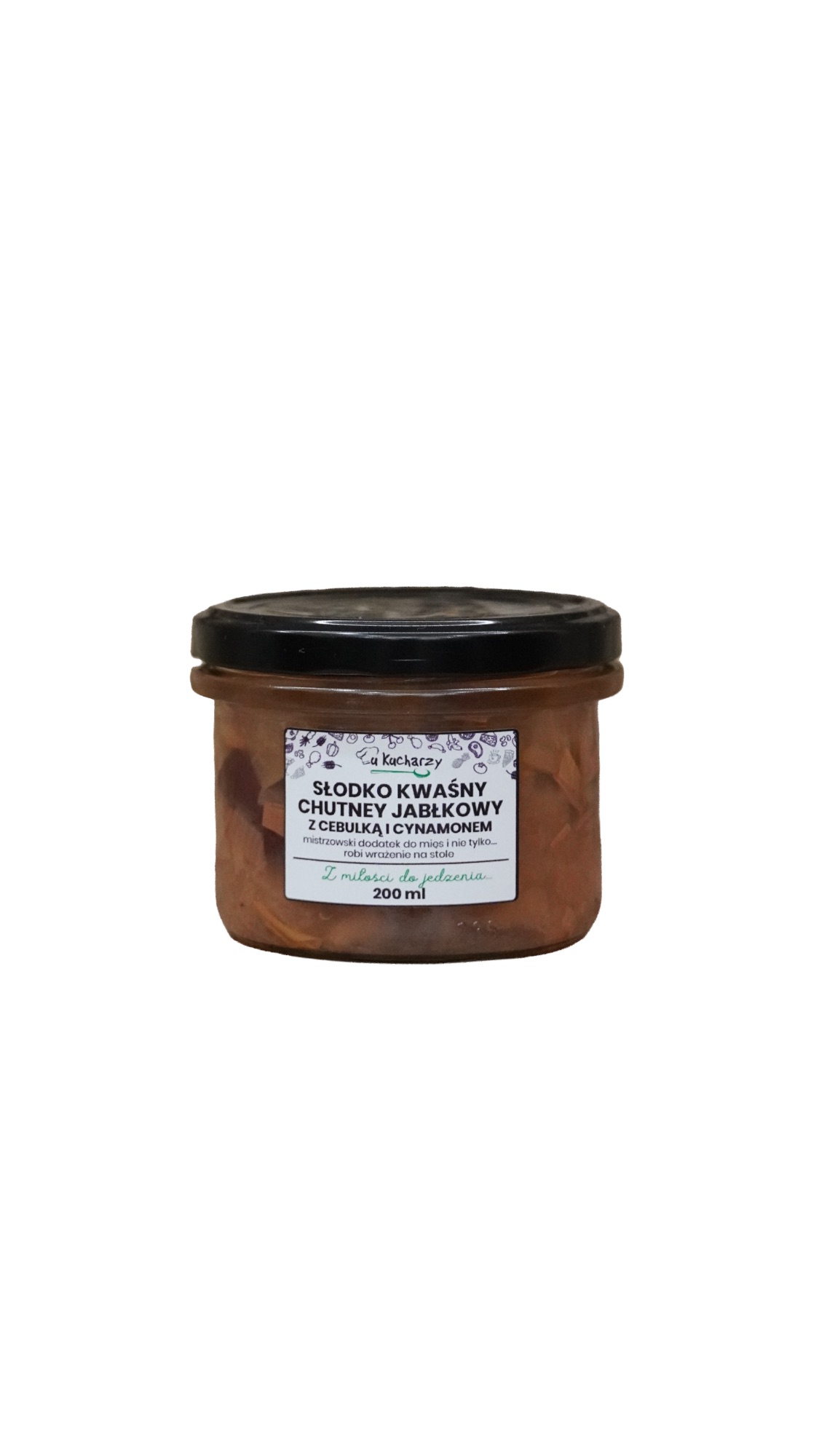 Słodko kwaśny chutney jabłkowy z cebulką 200ml ( słoik )